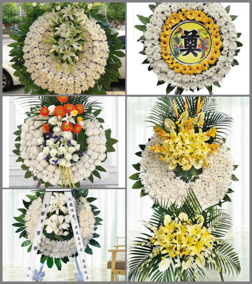 浙江省丽水松阳县水南街道寺岭下村花圈速递